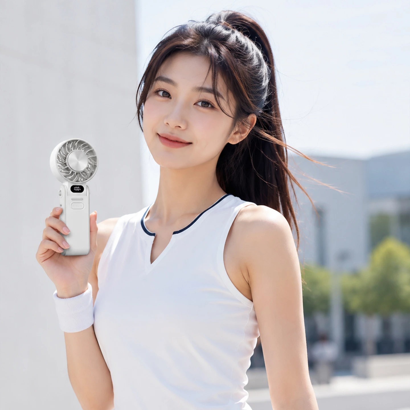 KC-F58 High-Speed Handheld Cooling Fan with Semiconductor Cooling Plate