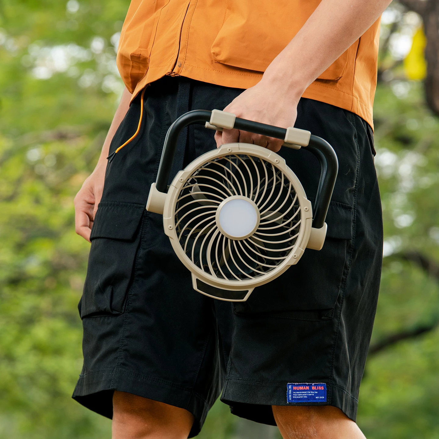 KC-F97 Rechargeable Outdoor Camping Fan with LED Light