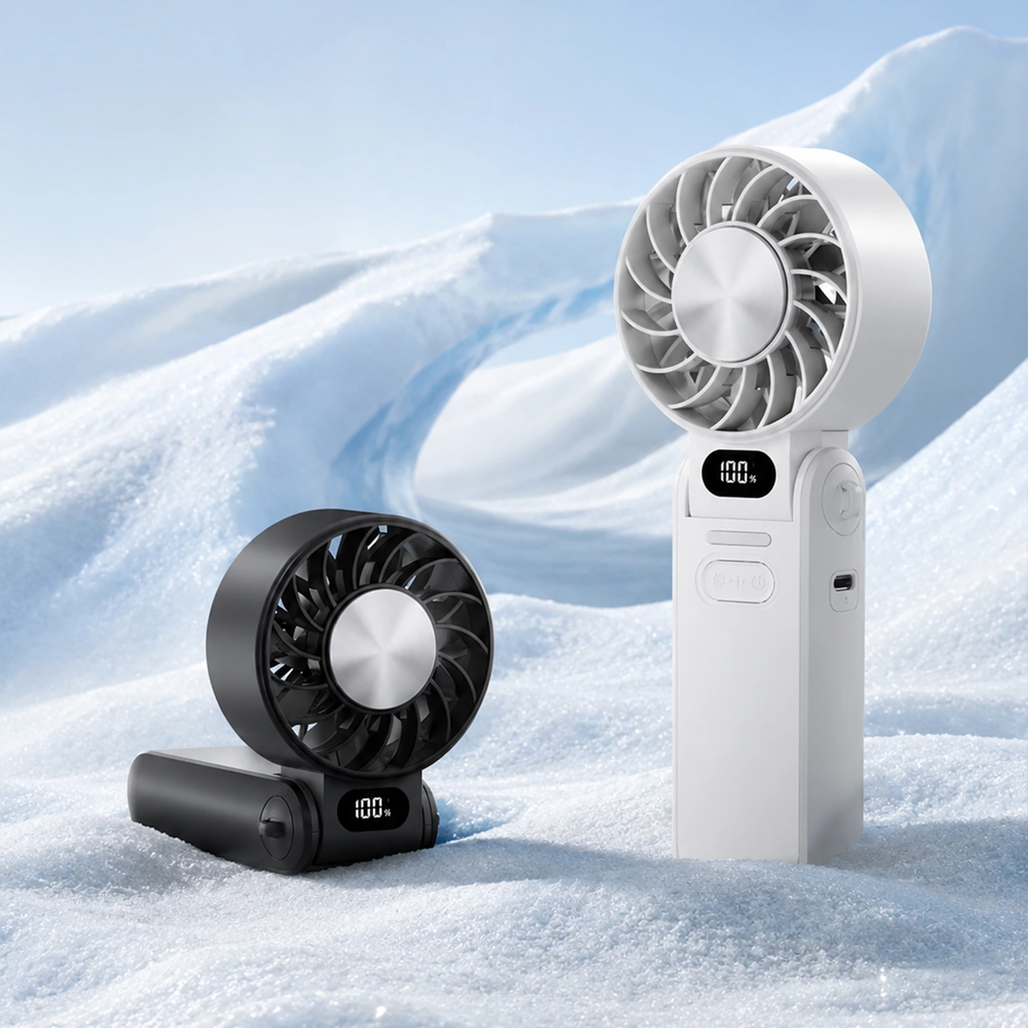 KC-F58 High-Speed Handheld Cooling Fan with Semiconductor Cooling Plate