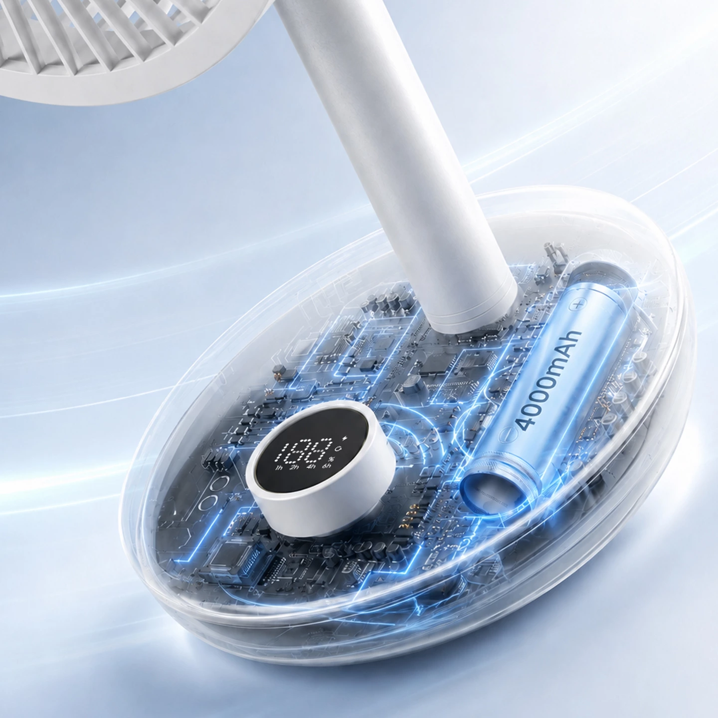 KC-F17S Rechargeable Oscillating Desk Fan
