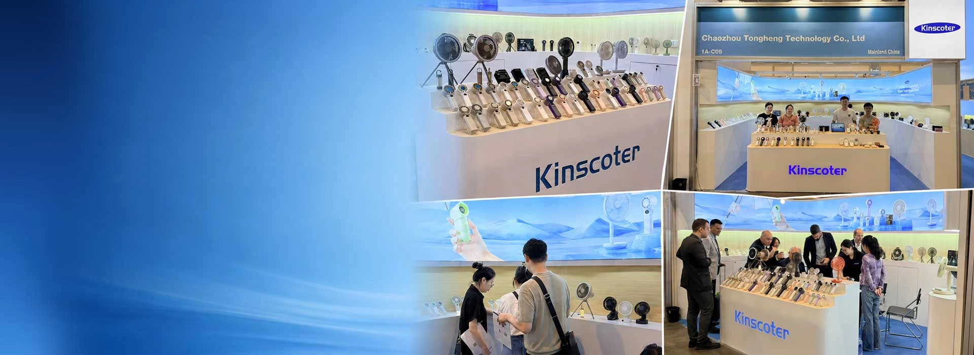 KINSCOTER at the 2026 Hong Kong Electronics Fair, showcasing small appliance products and OEM/ODM manufacturing solutions to global buyers