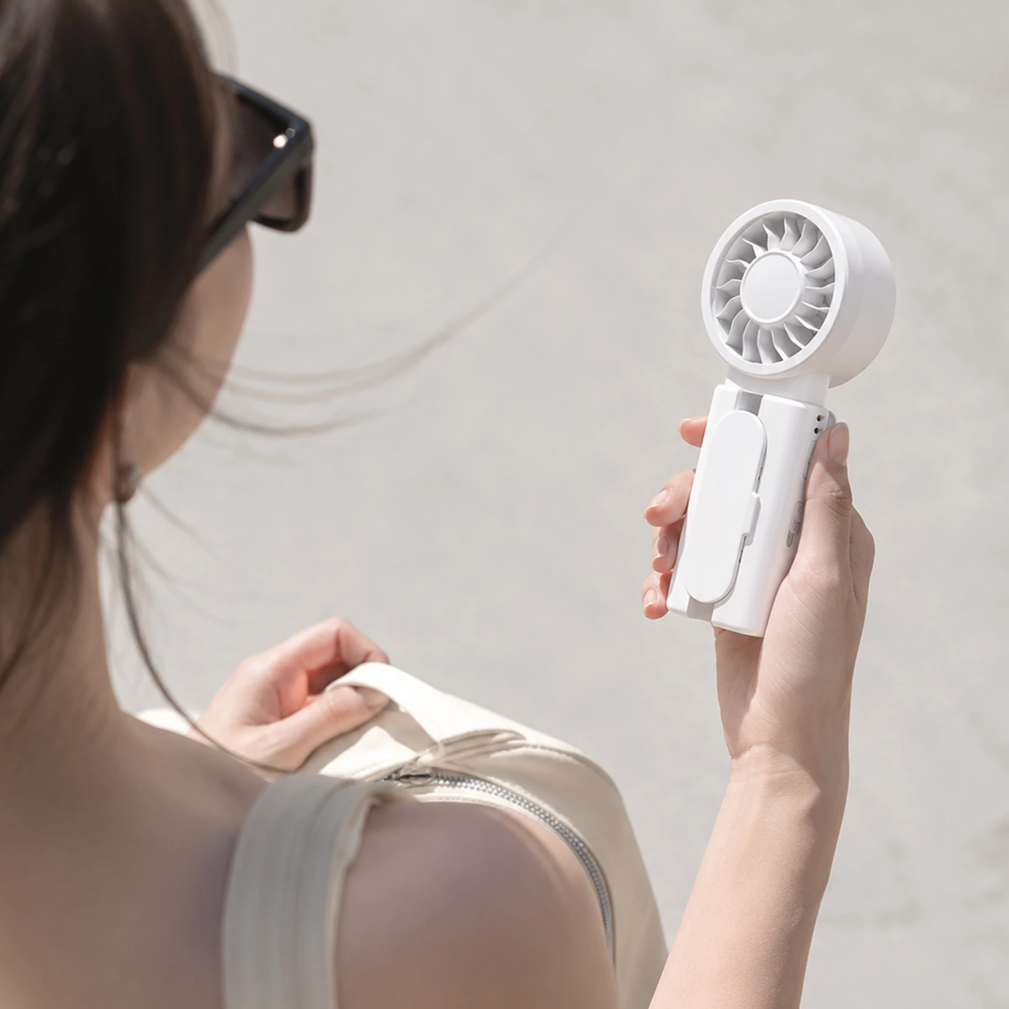 KC-F62 4-in-1 Foldable Handheld Fan with Umbrella Mount