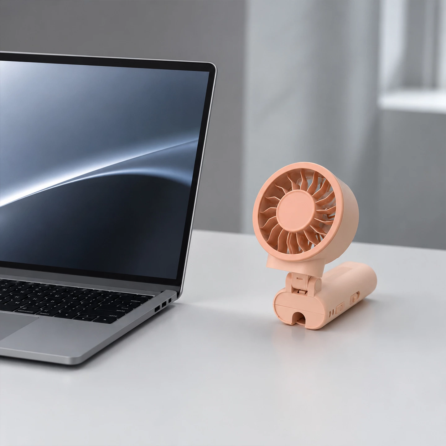 KC-F62 4-in-1 Foldable Handheld Fan with Umbrella Mount