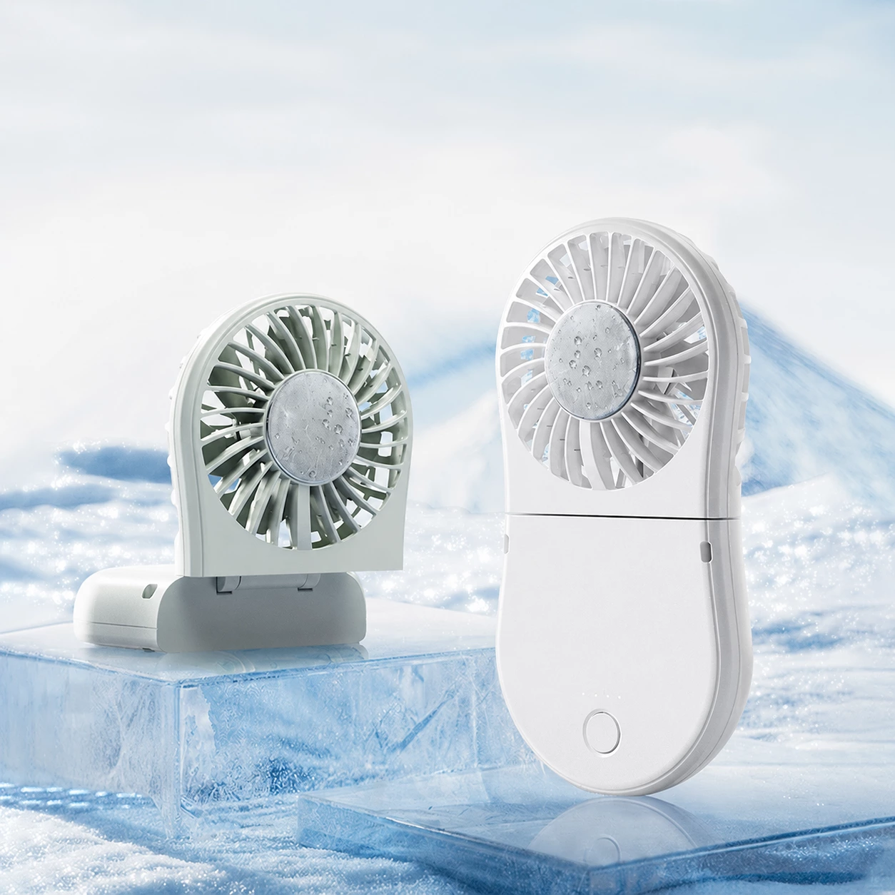 KC-F286K Foldable Handheld Mini Fan with Contact Cooling Plate